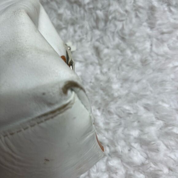 Steven by Steve Madden leather off white and tan satchel silver tone hardwares - Picture 12 of 15